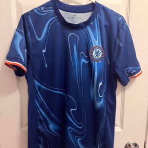 Nike Men's Blue and Navy T-shirt